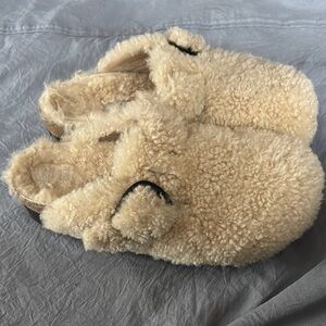 BIRKENSTOCK PAPILLIO Boston Platform Shearling Big Buckle Slippers Size 40 NWB